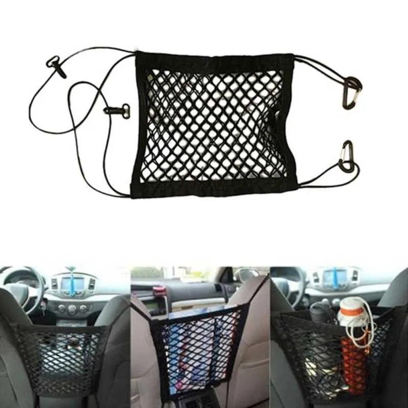 Car Auto Seat Side Net Bag Back Storage Mesh Phone Organiser Pouch Holder  15 cm wide 
