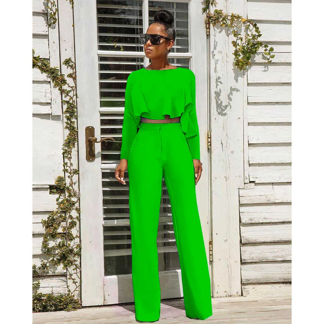 Buy Women 2Pcs Boho Set Outfits Summer Bohemian Butterfly Printed Crop Tops  Elastic Waist Pants Wide Leg Palazzo Jumpsuit(B-2,M) at Amazon.in