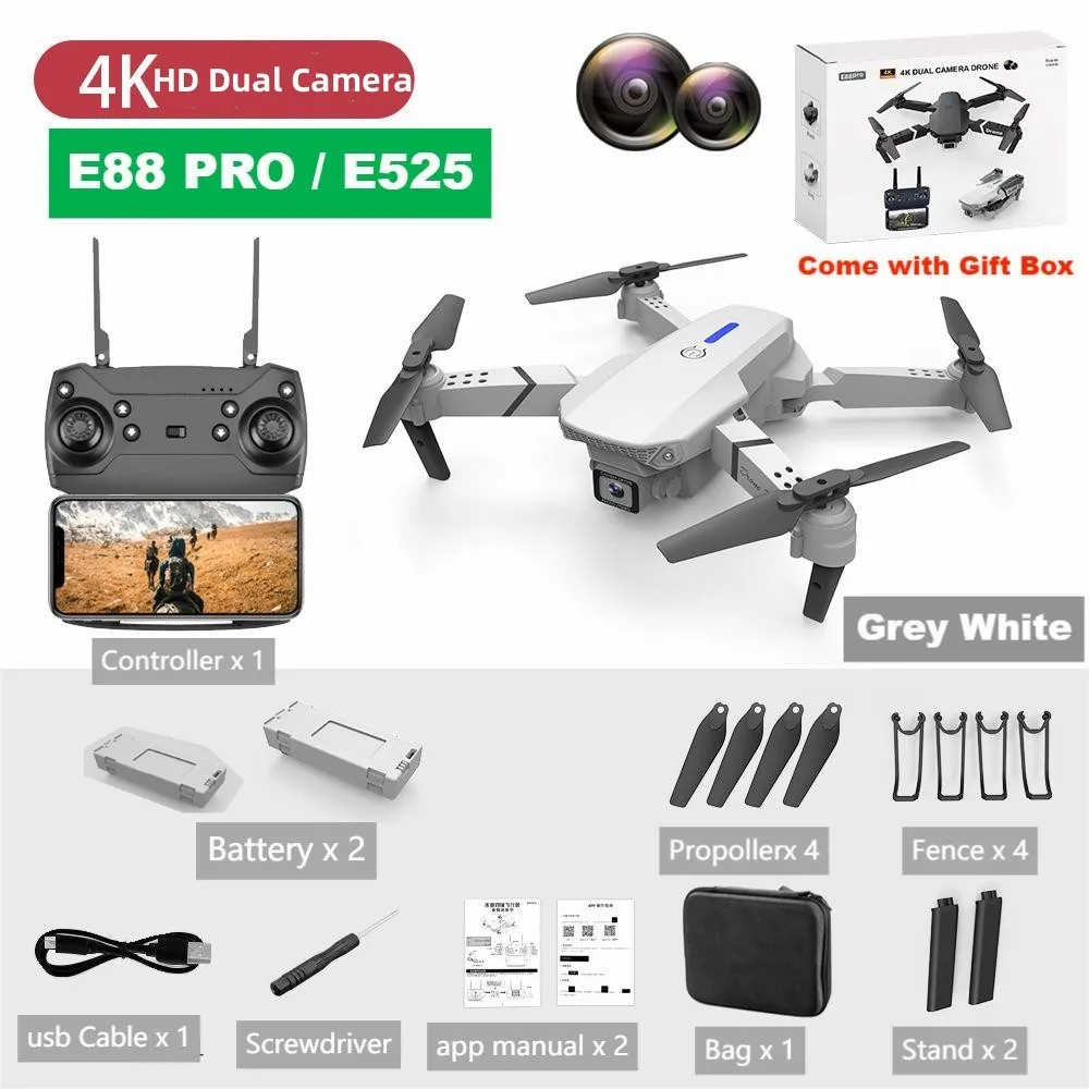 E88 Pro Drone With Aworging HD 4K 1080p Hold UAV Wifi RC FPV 5 559 DHgate