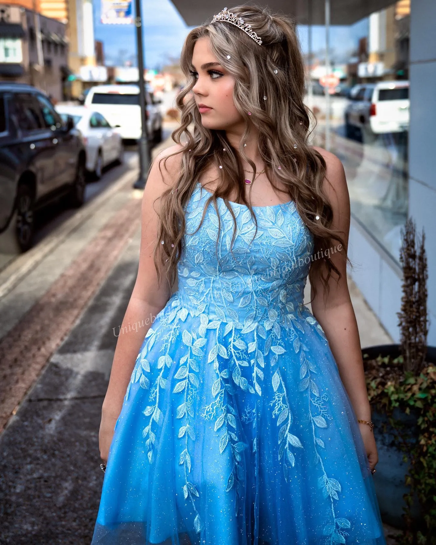 Electric blue party dress 2025