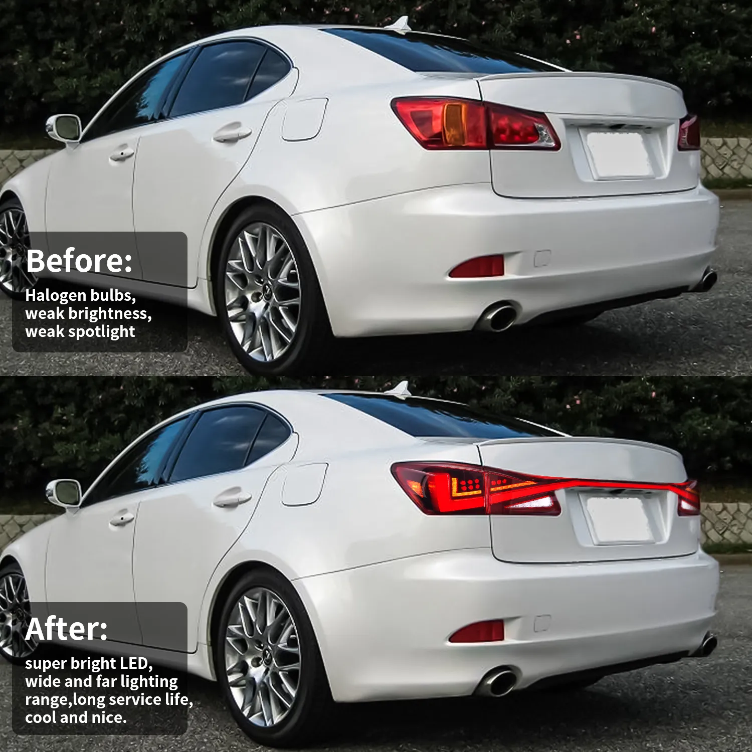 Luces Traseras LED Secuenciales De Humo Para Lexus IS250 IS350 ISF 2006-2013 | Plug And Play