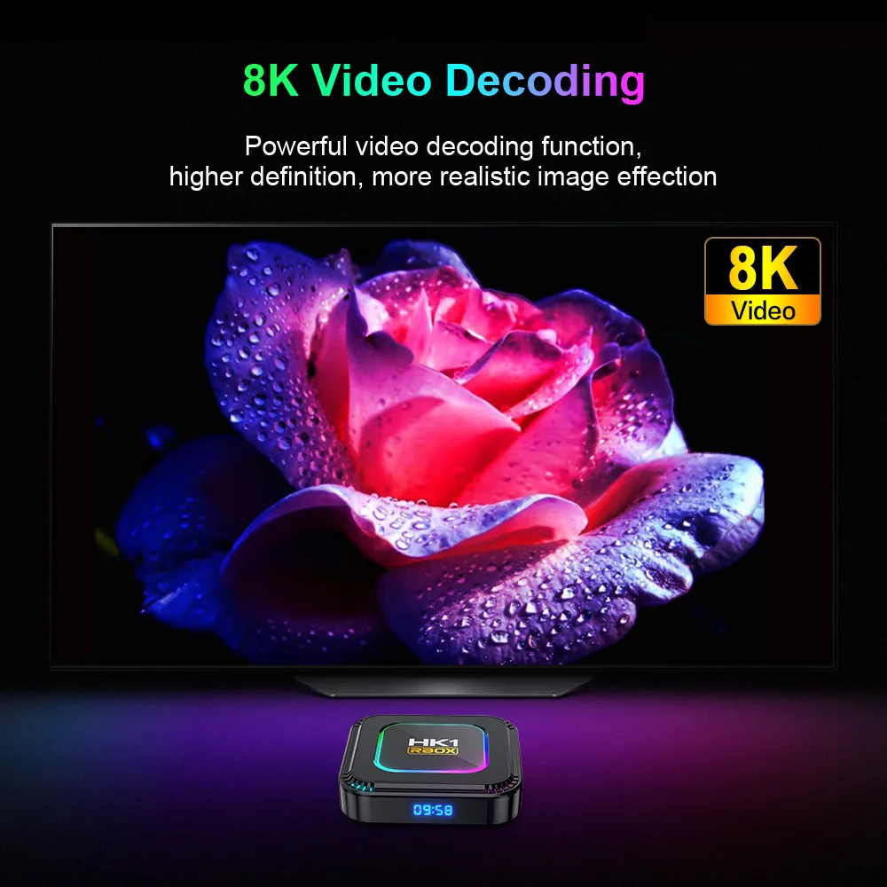 HK1 K8 TV Box RAM 2GB 4GB ROM 16GB 32GB 64GB 128GB Android 13 5g