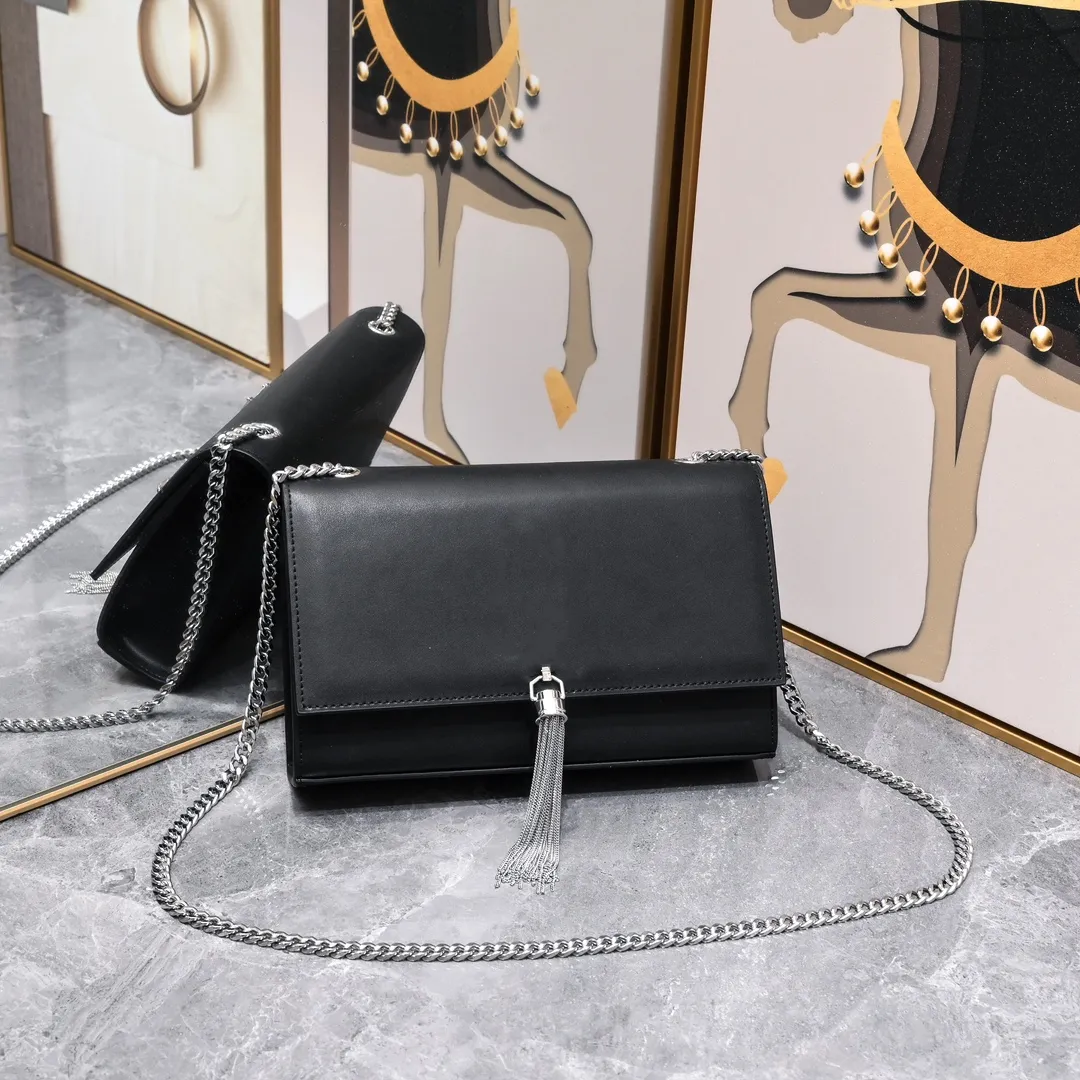 Designer Bags Clutch Handbags Woc Envelope Genuine Leather Tassel
