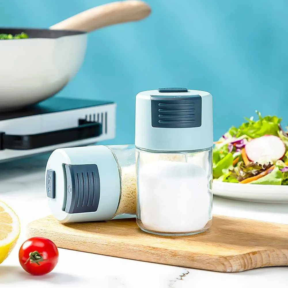 Distributeur De Sel Doseur – Réservoir Assaisonnement Poussoir, Dose 0,5 G, Pour Sel, Poivre, épices