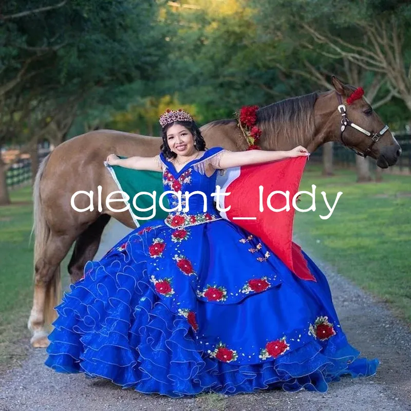 Blue charro dress new arrivals