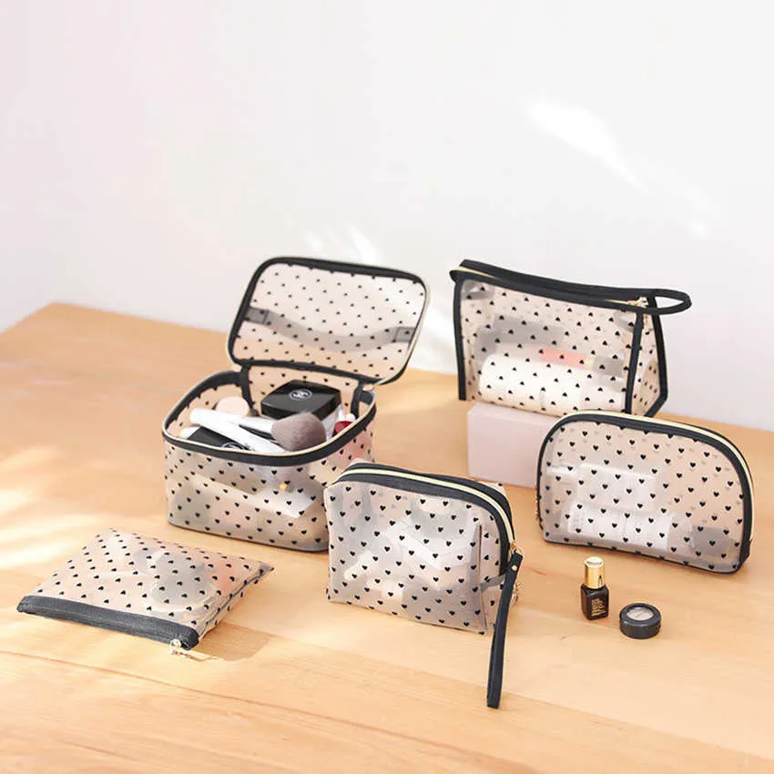 Mesh cosmetic bag sale