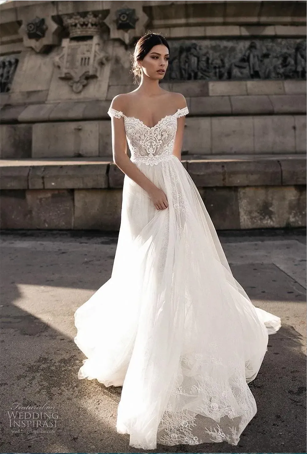 Abito sposa romantico pizzo deals