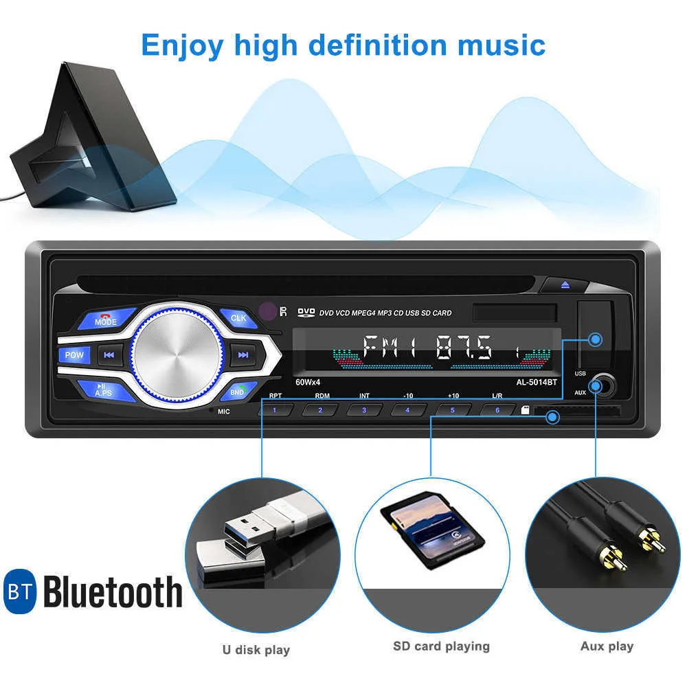 Nouvelle Voiture Radio1 Din DVD CD 24V Bluetooth Stéréo MP4 MP3