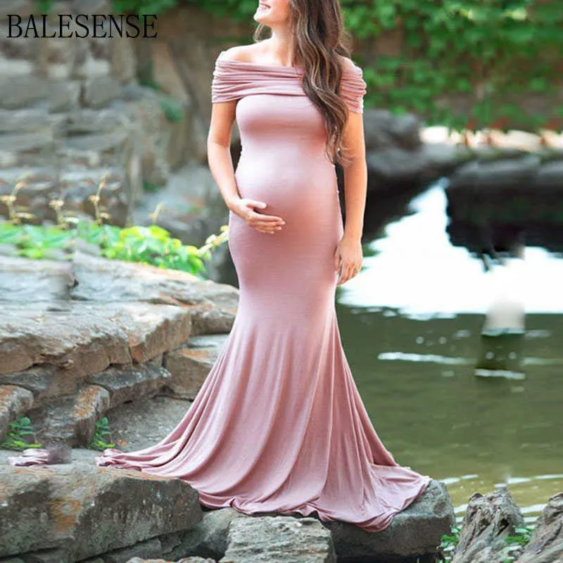 off the shoulder maternity dress