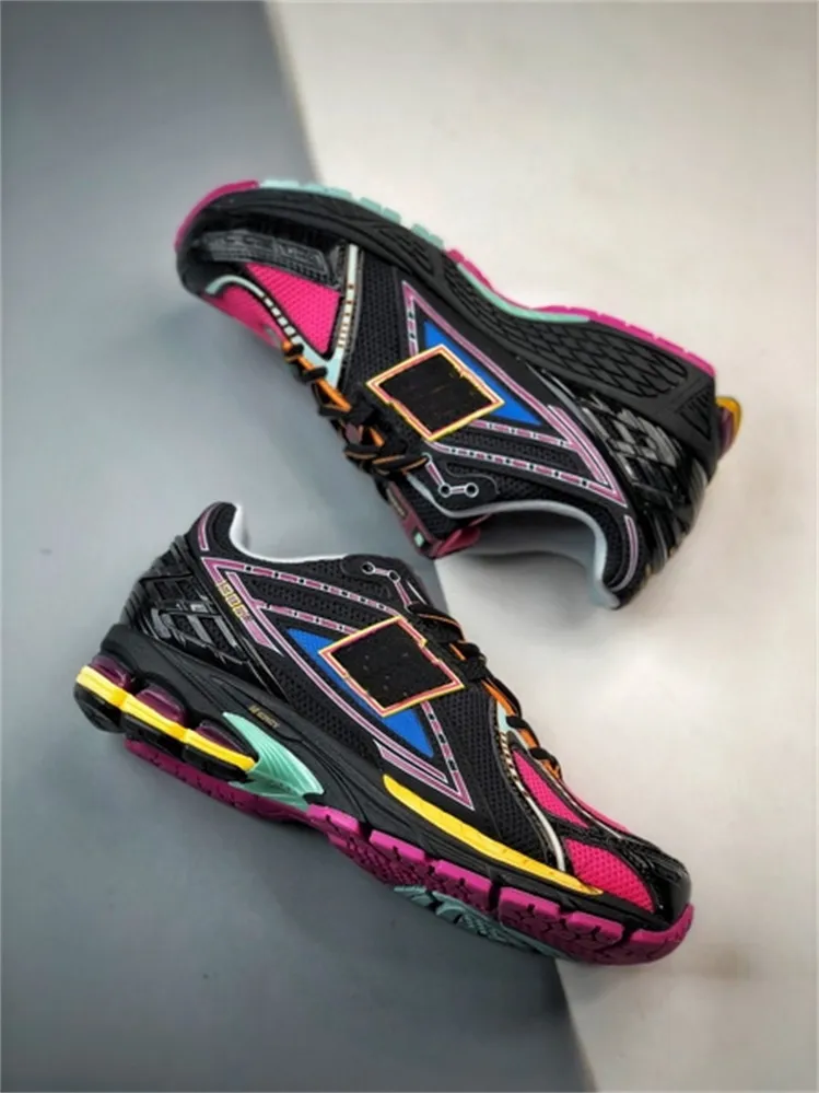 Joe Freshgoods x Balance 9060 1906R Neon Nights Designer Shoes offs white Trainer sprot U9060WRB U 9060 Sneakers pair of lovers BLACK PINK YELLOW
