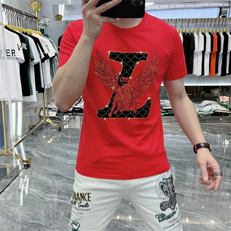 Red t shirt mens fashion deals