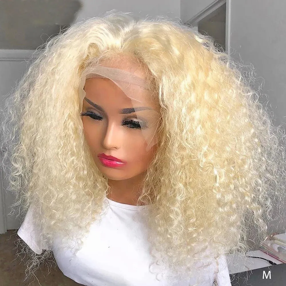 613 Blonde Brazilian Deep Curly Blonde Lace Front Wig With HD Transparent Lace Frontal For Womens Synthetic Cosplay From Fashiongirlhair 7.78 DHgate.Com