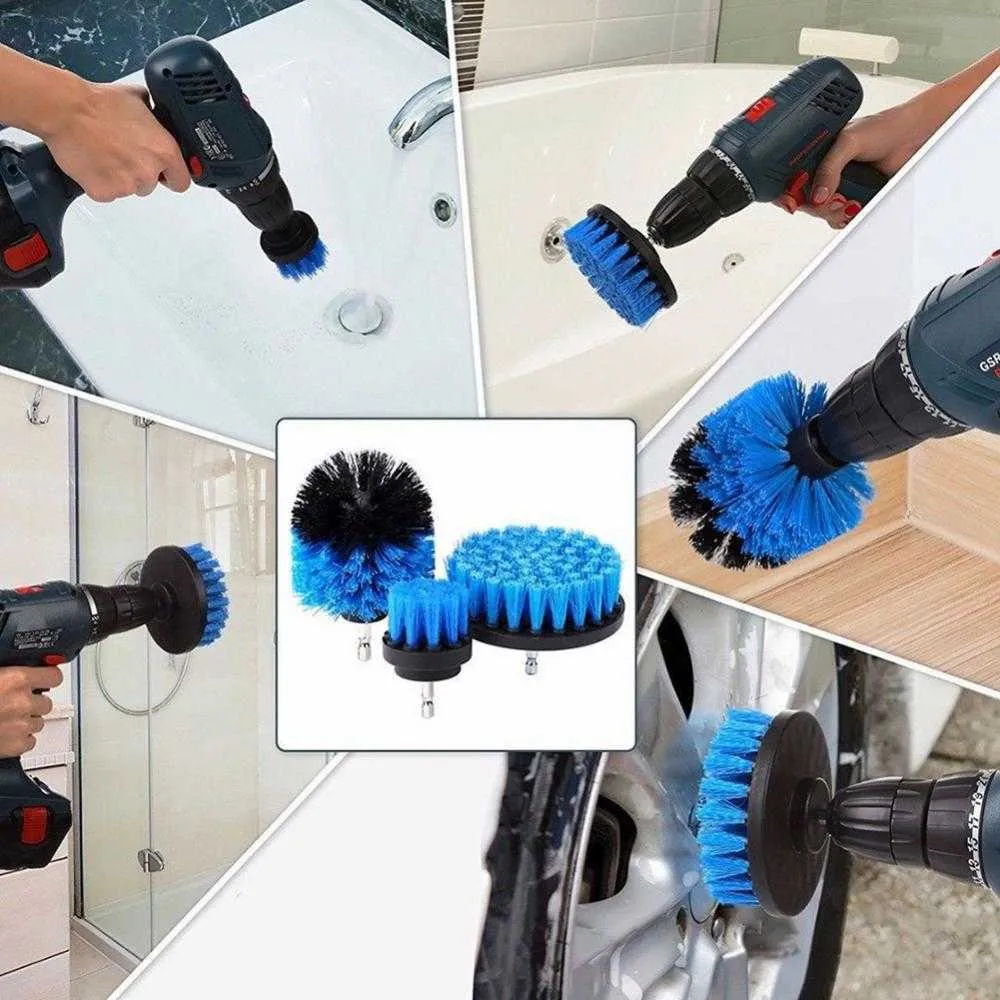  Drill Brush Attachment Kit - Power Scrub Brushes for