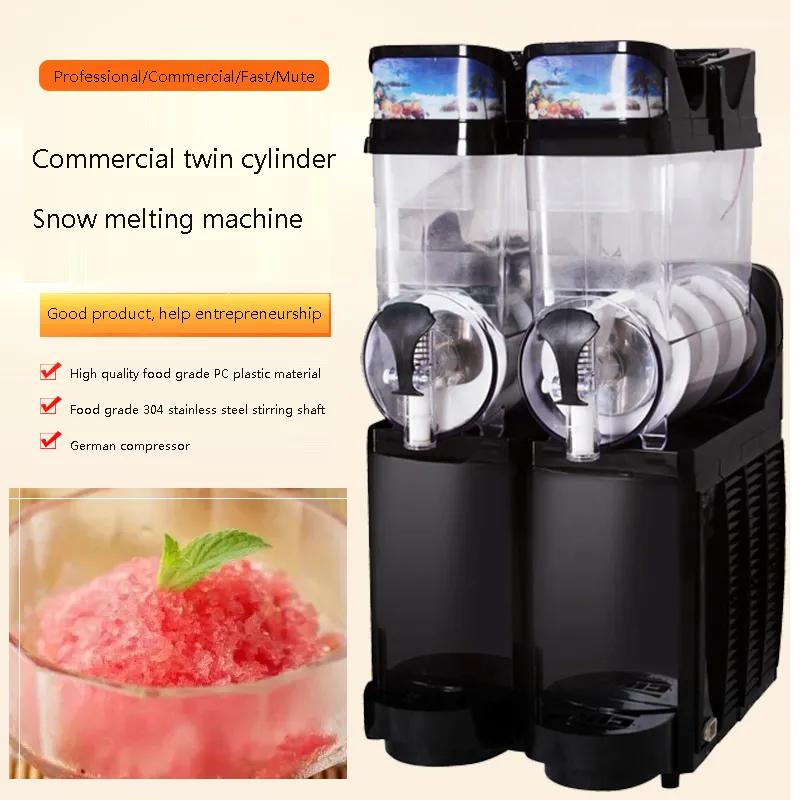 Slushy Machine Double Tank Commercial Frozen Drink And Smoothie Maker ...