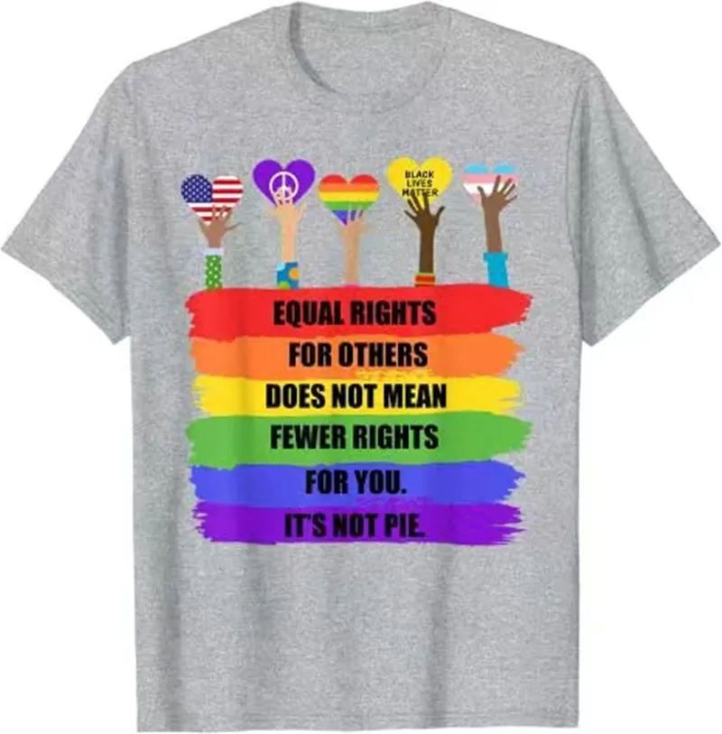 Designer Womens T Shirts Cotton Blend LGBT Str Tee Top Shorts