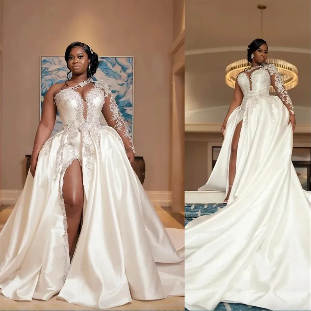 Missy Plus Size Satin Bridal Gown