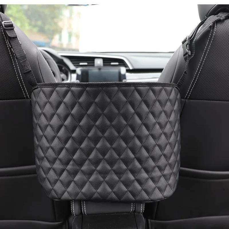 Leather Car Seat desk organizer with Handbag Holder and Pocket Interior Stowing and Tidying Car Bag