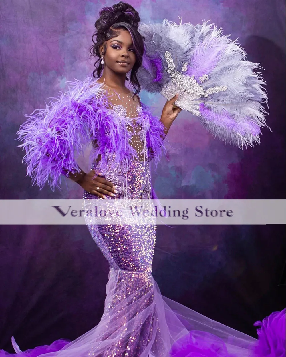 Purple sequin party dress shop