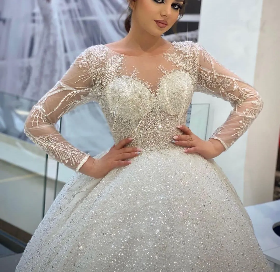 Sparkling cinderella wedding dress on sale