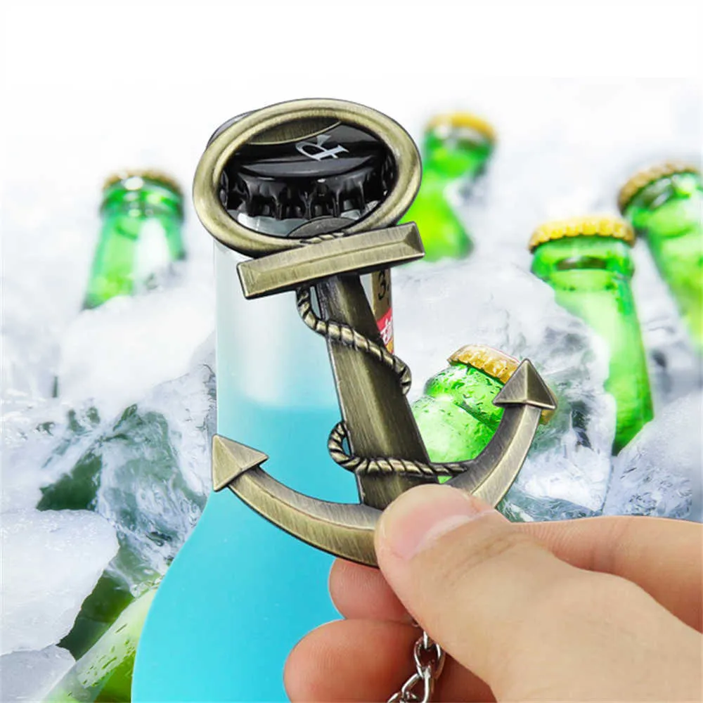 Anchor bottle store opener keychain