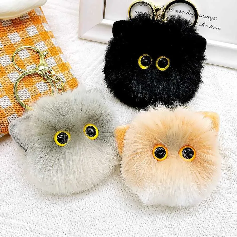 Porte-clés Chat En Peluche Doux - Cadeau Mignon Pour Enfants, Ados, Amoureux Des Chats - Environ 12 Cm