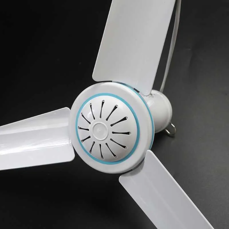 New US 220V 15.7 to 47.2 inch Ceiling Fan Lamp Mute Electric Hanging Fan with ON OFF Switch for Dining Room Bedroom Home office