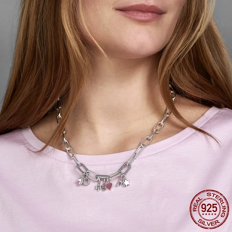 Pandora 925 sterling silver snake chain is suitable for the original logo  DIY charm beads women's Pandora bracelet - AliExpress