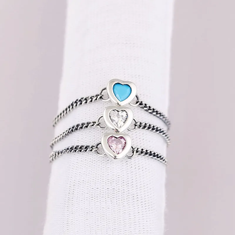 Blue spirited heart chain ring 2025