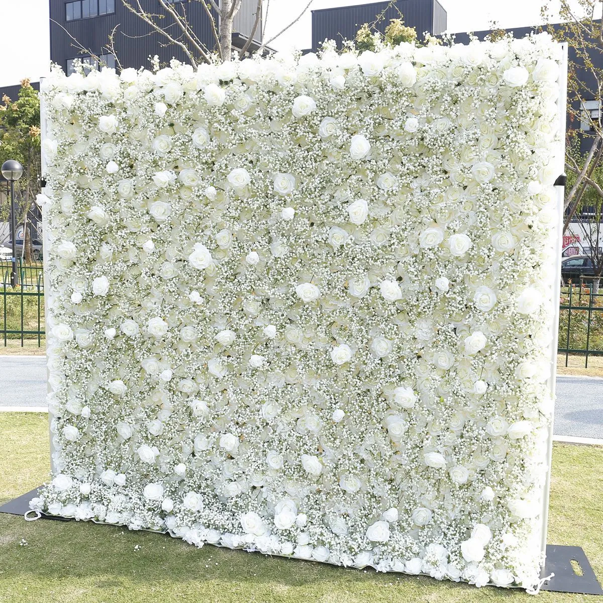 Wedding Decorative Flowers \u0026 Wreaths 3D Roll Up Cloth Flower Wall  Artificial Flowers Backdrop Babysbreath Cloth Bottom Roll Up Silk Rose  Background Wall From Dhhonton, $179.4 | DHgate.Com, image size:1200x1200