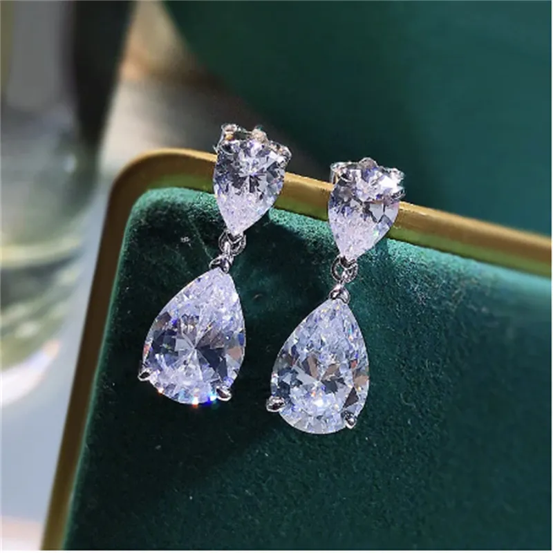 Moissanite drop earrings shop