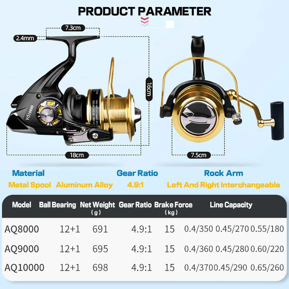 GHOTA Long Cast Ultralight Spinning Reel Remote Rotary Wheel For Ocean, Rock,  Lake, And River 8000/9000 Series With Flow Control P230529 From Mengyang10,  $43.1