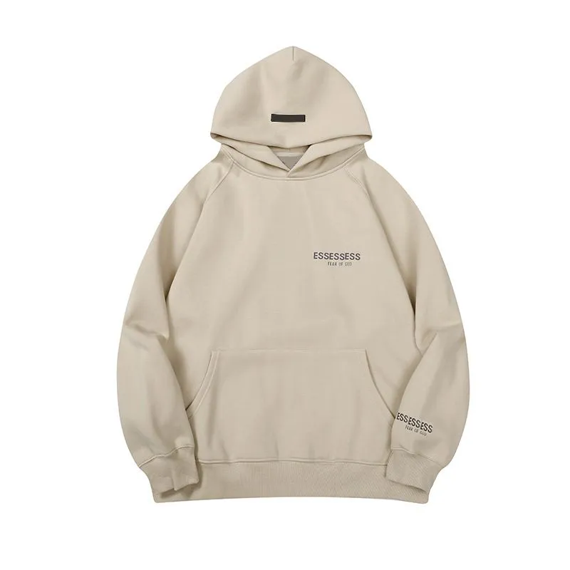 Essentials beige pullover hoodie 2025