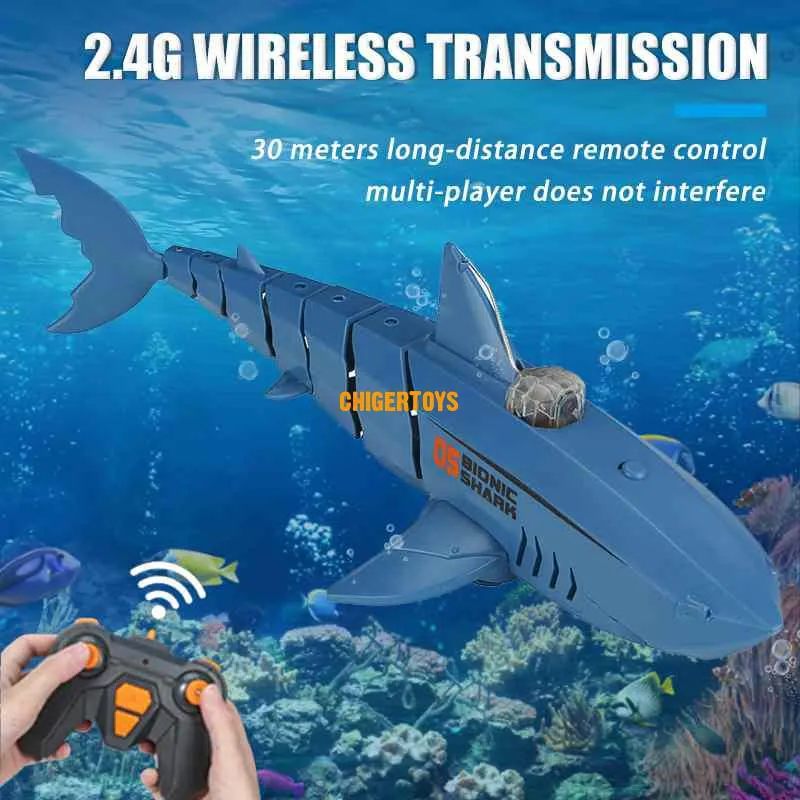 Remote control underwater shark discount