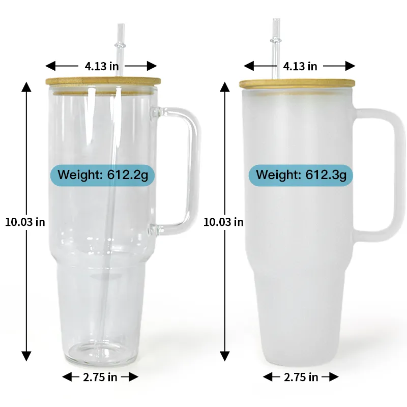 US WAREHOUSE Sublimation Glass Tumblers In Bulk Cheap With Handle