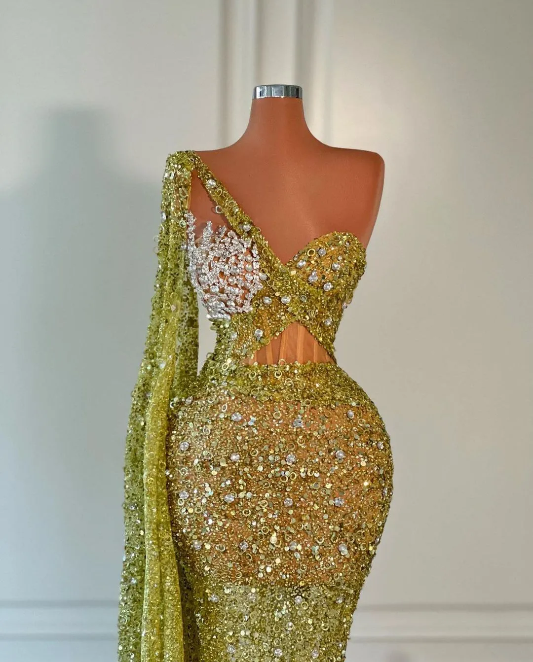 Gorgeous Mermaid Sheer Neck Sleeveless Applique Chiffon Plus Size Prom Dresses main image 0