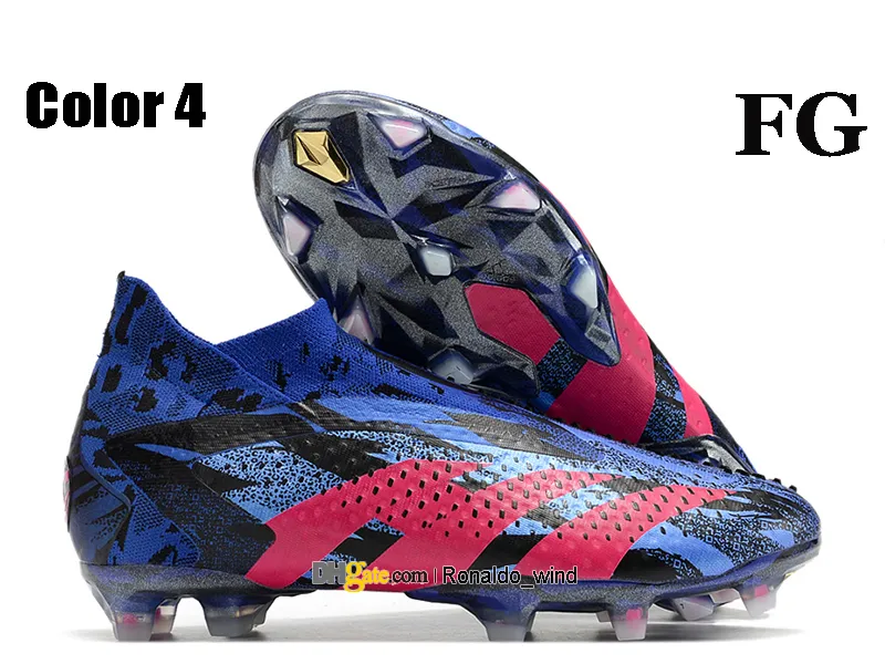 Mens POGBA Predator High Ankle FG Soccer Cleats Laceless Leather