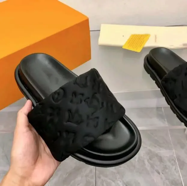 Women's black designer slides 2025