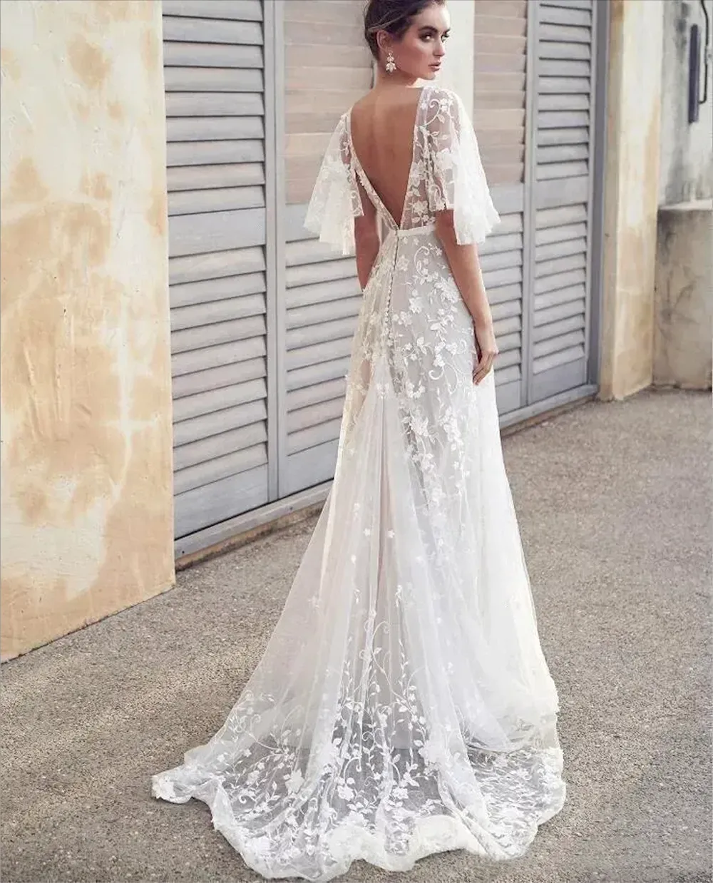 Simple white bohemian dress online