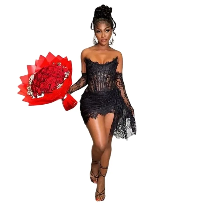 Sexy black cocktail dress discount