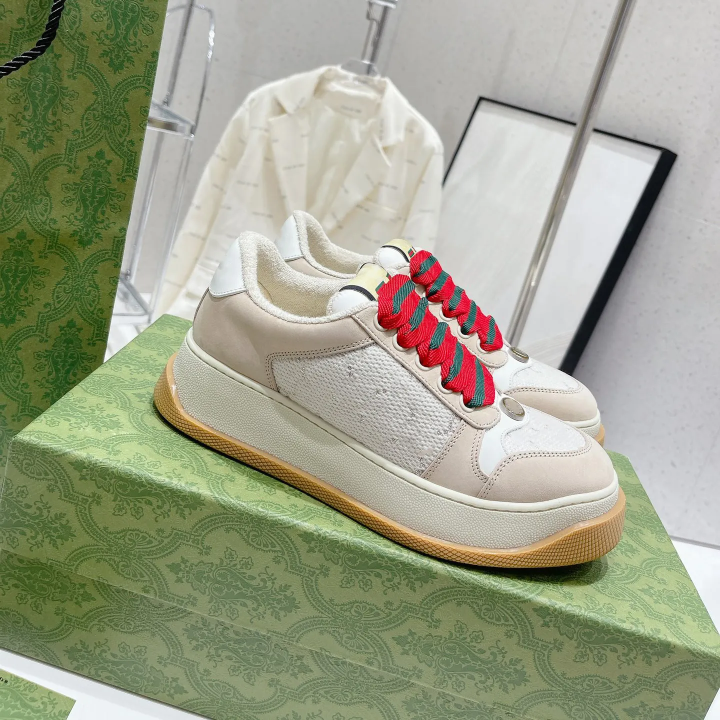 Designer Canvas Sneakers With Distressed Platform And Thick Bottom