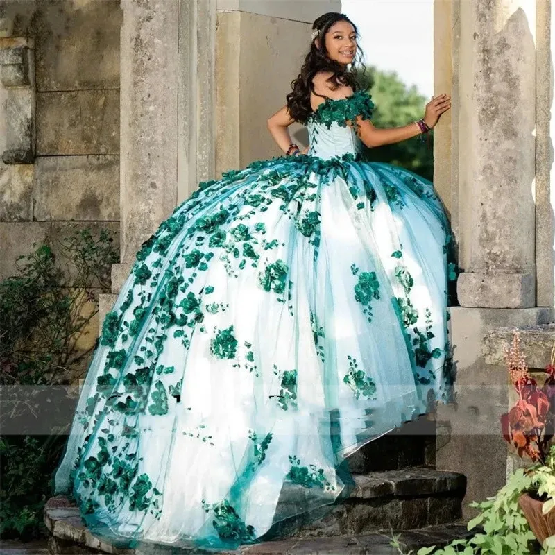 emerald quinceanera dresses