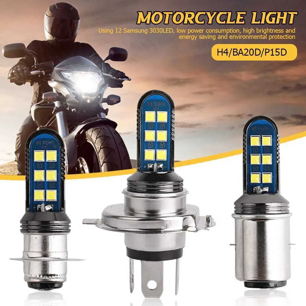 Faro Moto Lampadina LED H4/HS1/BA20D - 35W 3500LM 6000K Bianco, 6 Chip COB, Ventola Di Raffreddamento, 1 Set (2 Lampadine?)