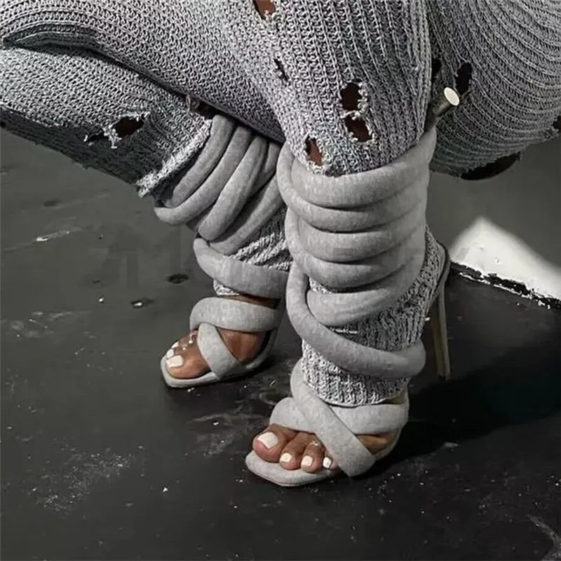 Grey gladiator heels deals