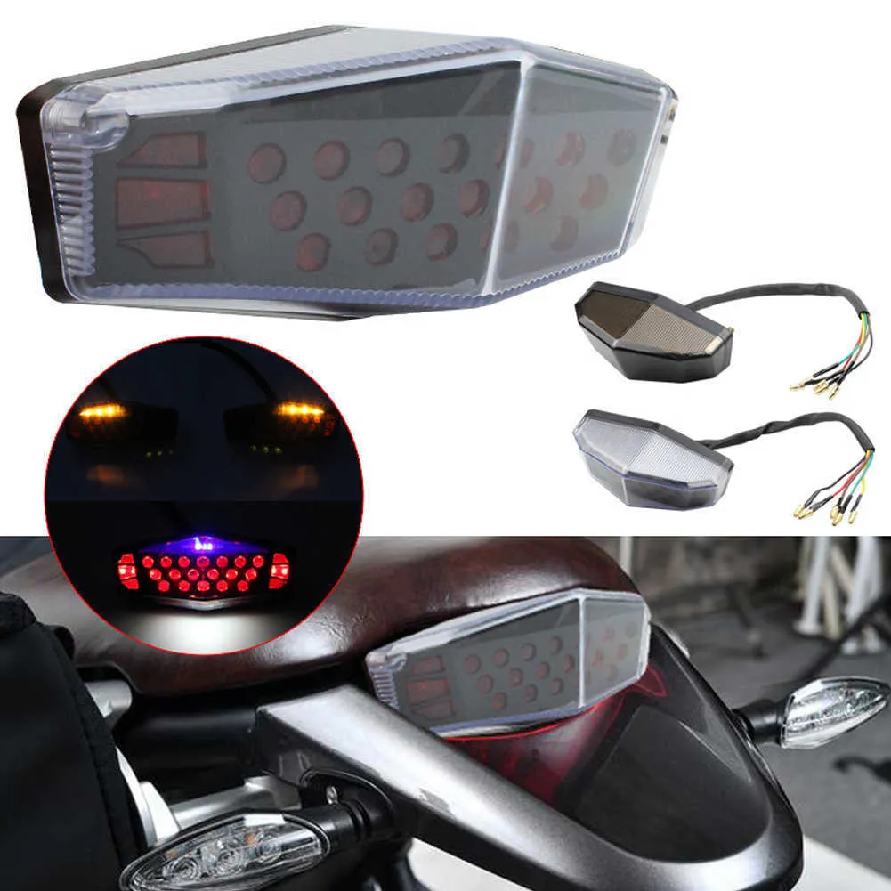 Motorcycle LED Tail Light: Cafe Racer Style Stop, Brake, Rear Lamp ...