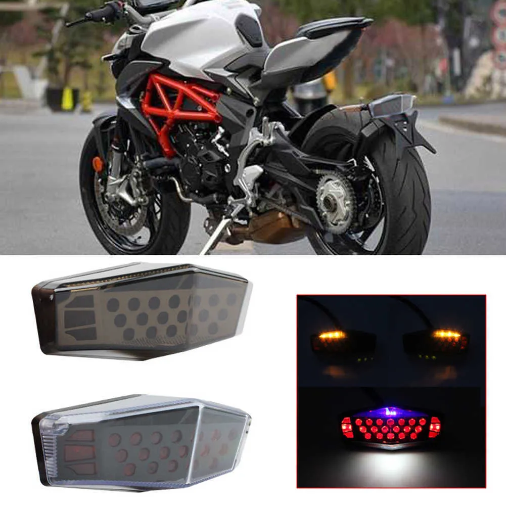 Motorcycle LED Tail Light: Cafe Racer Style Stop, Brake, Rear Lamp ...