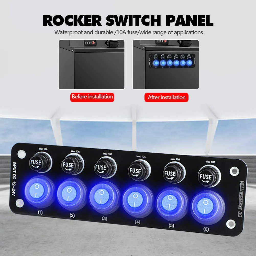 Novo Painel De Interruptor De Gangue 3/6 De Gangues 12 24V Interruptor ...