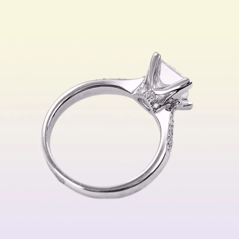 YHAMNI Womens Engagement Ring 100 Solid 925 Silver With Big Sona CZ  Princess Cut Diamond Ring In Sizes 4 10 From Tu6v, $14.44