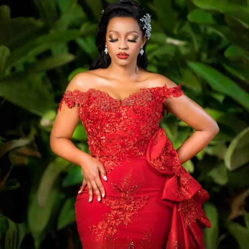 Red wrap prom dress new arrivals