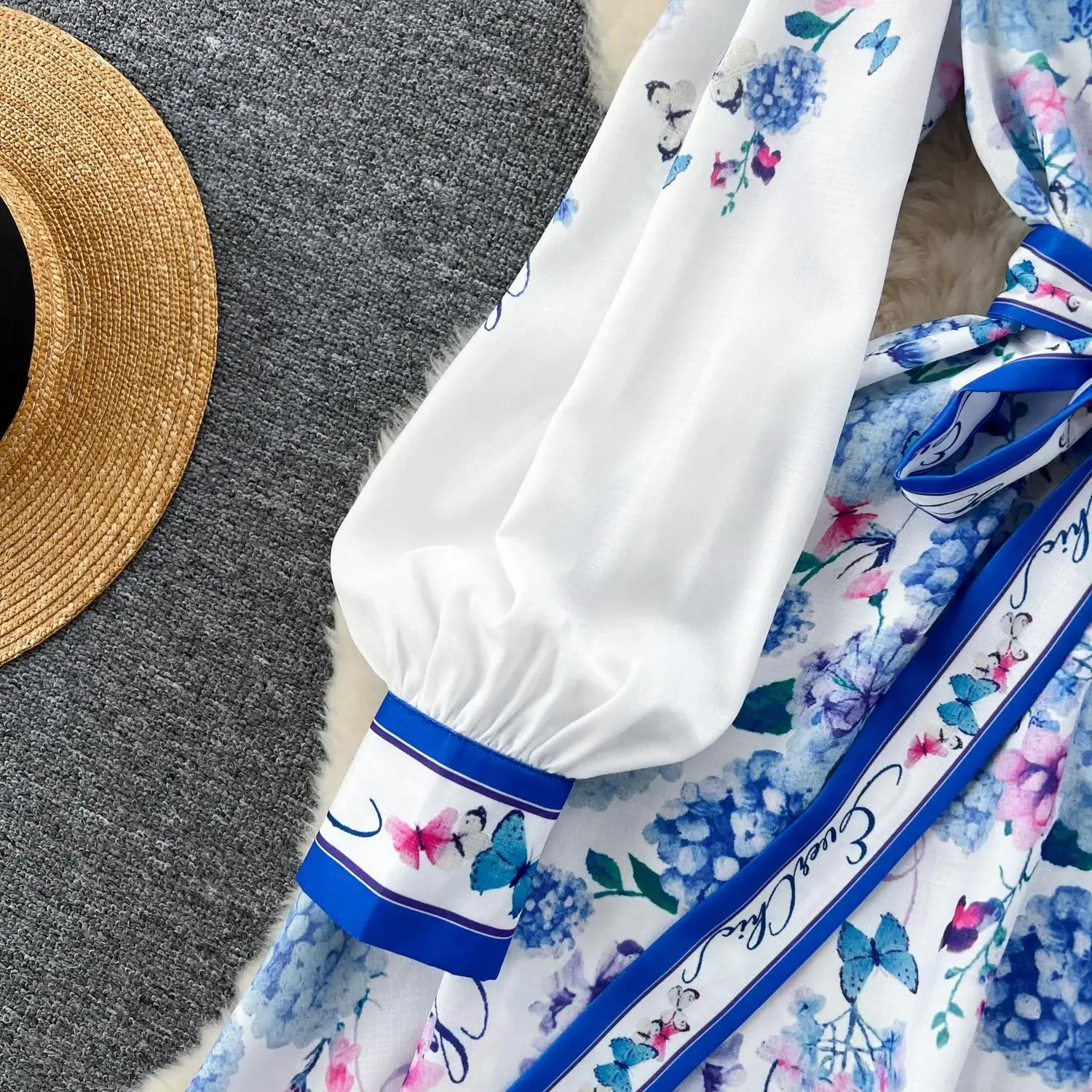 Bohemian Chiffon One Shoulder Mid Calf Floral Midi Dress Bohemian Chiffon One Shoulder Mid Calf Floral Midi Dress