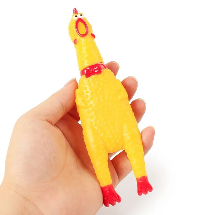 Nobleza - Jouet pour Chien en Caoutchouc Poulet Hurlant de décompression Jaune grinçant Petit Jouet pour Nettoyer Les Dents Small Breeds